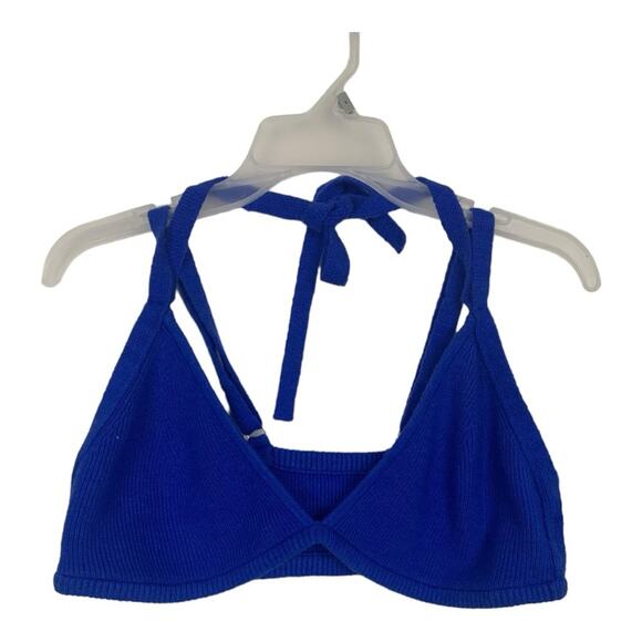 Savage x Fenty womens 2x blue bralette Ms minx knit strappy tie bra casual - Picture 3 of 12
